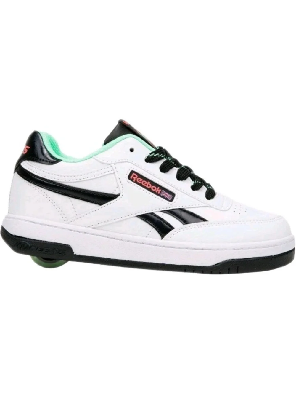 Reebok x Heelys Roller Shoes White Black Mint Green Women's US 7 EU39 Youth 5